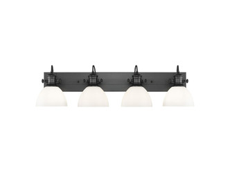 Golden - 3118-BA4 BLK-OP - Four Light Vanity - Hines - Matte Black