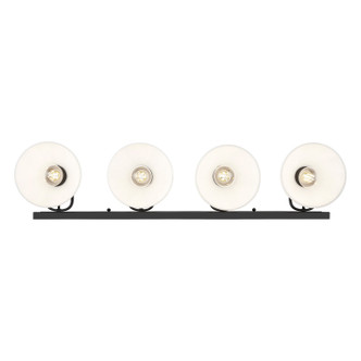 Hines Four Light Vanity (3118-BA4 BLK-OP)