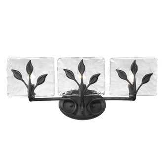 Golden - 3160-BA3 NB-HWG - Three Light Bath Vanity - Calla - Natural Black