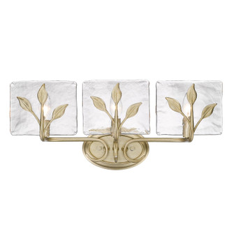 Golden - 3160-BA3 WG-HWG - Three Light Bath Vanity - Calla - White Gold