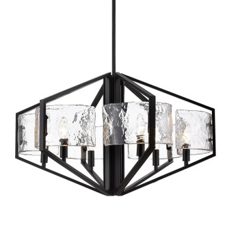 Golden - 3162-6 BLK-HWG - Six Light Chandelier - Varsha - Matte Black