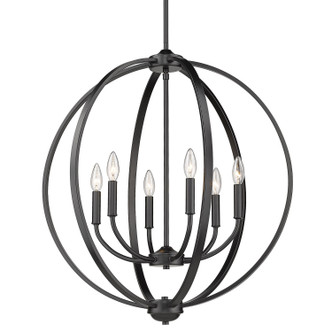 Golden - 3167-6 BLK - Six Light Chandelier - Colson - Matte Black