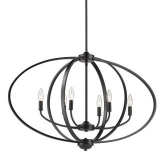 Golden - 3167-LP BLK - Six Light Linear Pendant - Colson - Matte Black