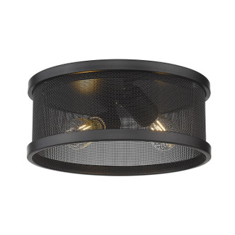 Golden - 3168-FM11 BLK-BLK - Two Light Flush Mount - Channing - Matte Black