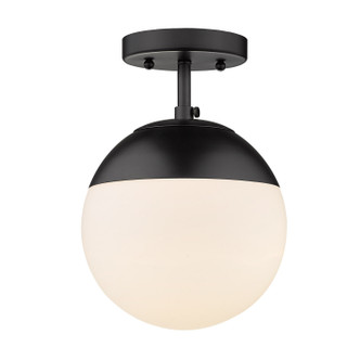 Dixon One Light Semi-Flush Mount (3218-SF BLK-BLK)