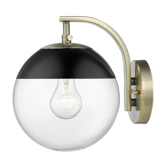 Dixon One Light Wall Sconce (3219-1W AB-BLK)