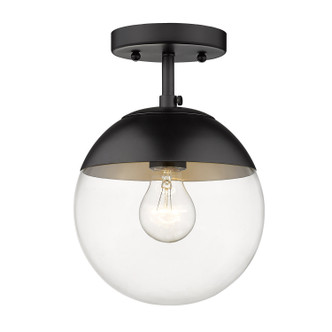 Dixon One Light Semi-Flush Mount (3219-SF BLK-BLK)