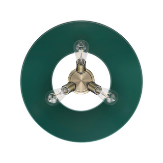 Orwell Three Light Flush Mount (3306-3FM AB-GN)