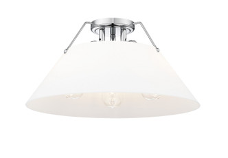 Golden - 3306-3FM CH-OP - Three Light Flush Mount - Orwell - Chrome