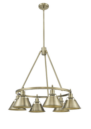 Orwell Six Light Chandelier (3306-6 AB-AB)
