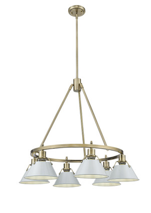 Orwell Six Light Chandelier (3306-6 AB-DB)