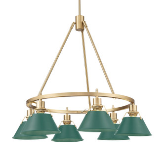 Golden - 3306-6 BCB-GN - Six Light Chandelier - Orwell - Brushed Champagne Brass