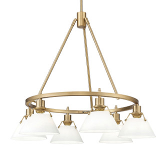 Golden - 3306-6 BCB-OP - Six Light Chandelier - Orwell - Brushed Champagne Brass