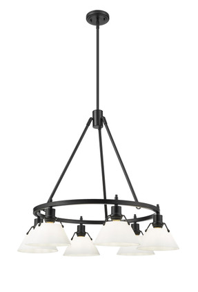 Orwell Six Light Chandelier (3306-6 BLK-OP)