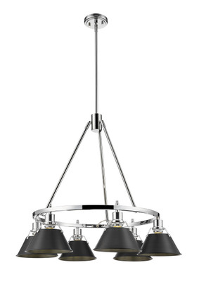 Orwell Six Light Chandelier (3306-6 CH-BLK)