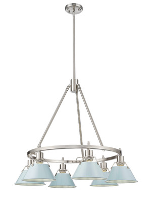 Orwell Six Light Chandelier (3306-6 PW-DB)