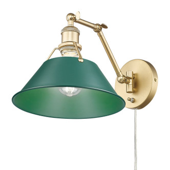 Golden - 3306-A1W BCB-GN - One Light Swing Arm Wall Sconce - Orwell - Brushed Champagne Brass