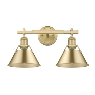 Golden - 3306-BA2 BCB-BCB - Two Light Bath Vanity - Orwell - Brushed Champagne Brass