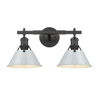 Golden - 3306-BA2 BLK-DB - Two Light Bath Vanity - Orwell - Matte Black