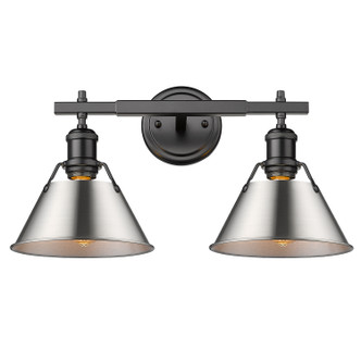 Orwell Two Light Bath Vanity (3306-BA2 BLK-PW)