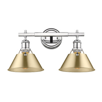 Golden - 3306-BA2 CH-BCB - Two Light Bath Vanity - Orwell - Chrome