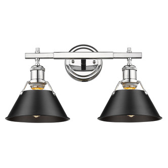Orwell Two Light Bath Vanity (3306-BA2 CH-BLK)