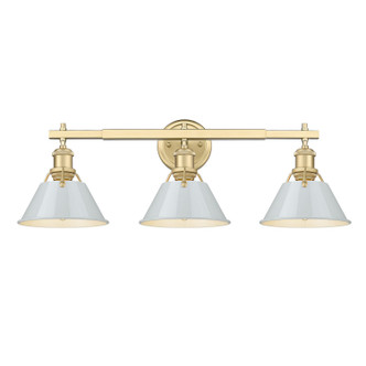 Golden - 3306-BA3 BCB-DB - Three Light Bath Vanity - Orwell - Brushed Champagne Brass