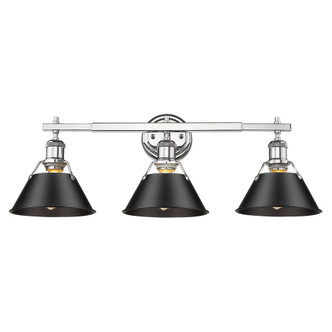 Orwell Three Light Bath Vanity (3306-BA3 CH-BLK)