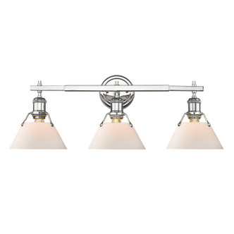 Golden - 3306-BA3 CH-OP - Three Light Bath Vanity - Orwell - Chrome