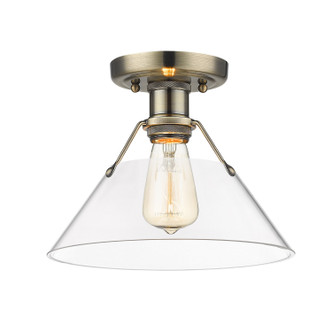 Orwell One Light Flush Mount (3306-FM AB-CLR)