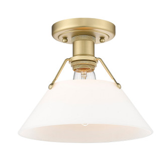 Golden - 3306-FM BCB-OP - One Light Flush Mount - Orwell - Brushed Champagne Brass