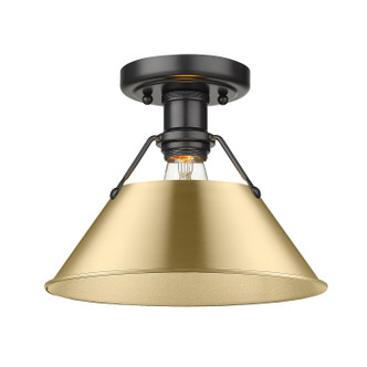 Orwell One Light Flush Mount (3306-FM BLK-BCB)