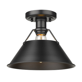 Orwell One Light Flush Mount (3306-FM BLK-BLK)