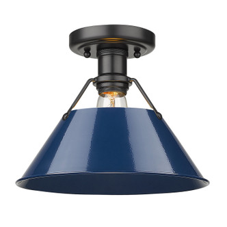 Orwell One Light Flush Mount (3306-FM BLK-NVY)