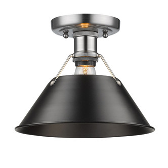 Orwell One Light Flush Mount (3306-FM PW-BLK)
