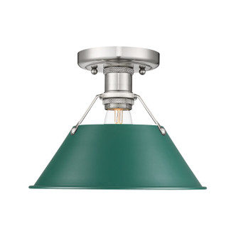 Golden - 3306-FM PW-GN - One Light Flush Mount - Orwell - Pewter