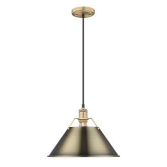 Golden - 3306-L BCB-AB - One Light Pendant - Orwell - Brushed Champagne Brass