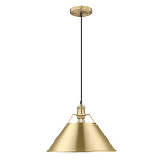 Golden - 3306-L BCB-BCB - One Light Pendant - Orwell - Brushed Champagne Brass