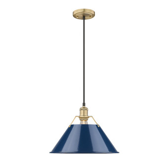 Golden - 3306-L BCB-NVY - One Light Pendant - Orwell - Brushed Champagne Brass