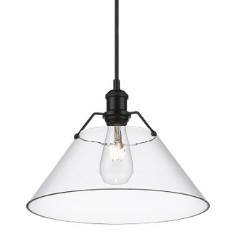 Orwell One Light Pendant (3306-L BLK-CLR)
