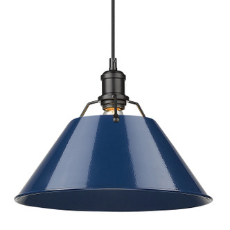 Orwell One Light Pendant (3306-L BLK-NVY)
