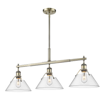 Orwell Three Light Linear Pendant (3306-LP AB-CLR)