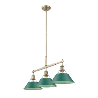 Orwell Three Light Linear Pendant (3306-LP AB-GN)