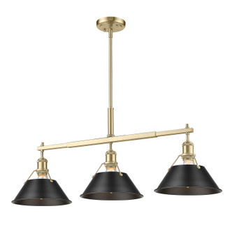 Orwell Three Light Linear Pendant (3306-LP BCB-BLK)