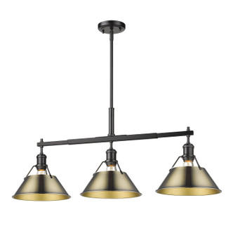 Orwell Three Light Linear Pendant (3306-LP BLK-AB)