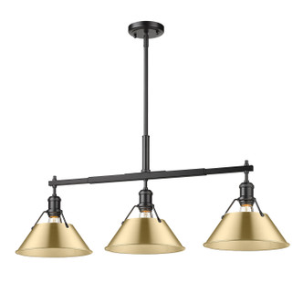 Orwell Three Light Linear Pendant (3306-LP BLK-BCB)