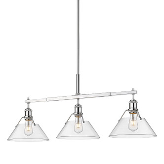Orwell Three Light Linear Pendant (3306-LP CH-CLR)