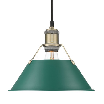Golden - 3306-M AB-GN - One Light Pendant - Orwell - Aged Brass