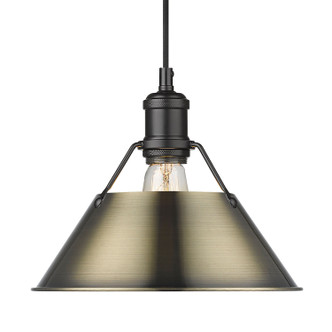 Orwell One Light Pendant (3306-M BLK-AB)