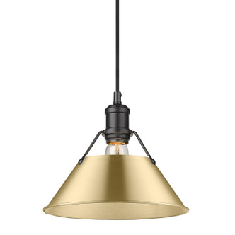 Orwell One Light Pendant (3306-M BLK-BCB)